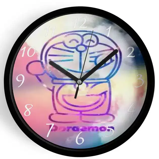 Doraemon Analog Wall Clock, Multicolor, 7 Inches
