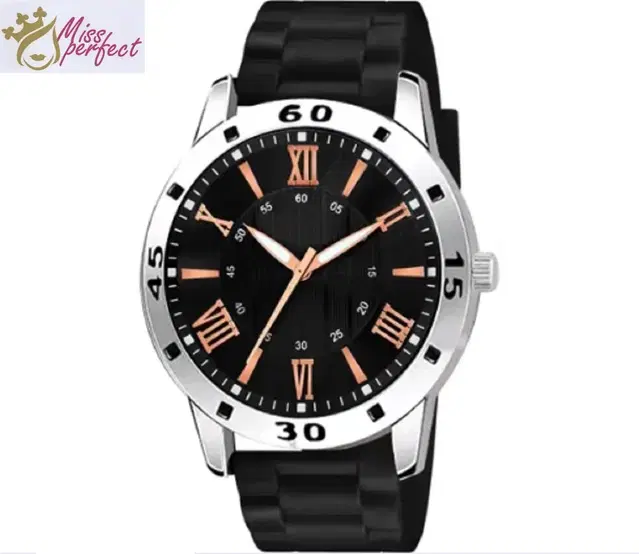 Analog Watch for Men (Black, Free Size)