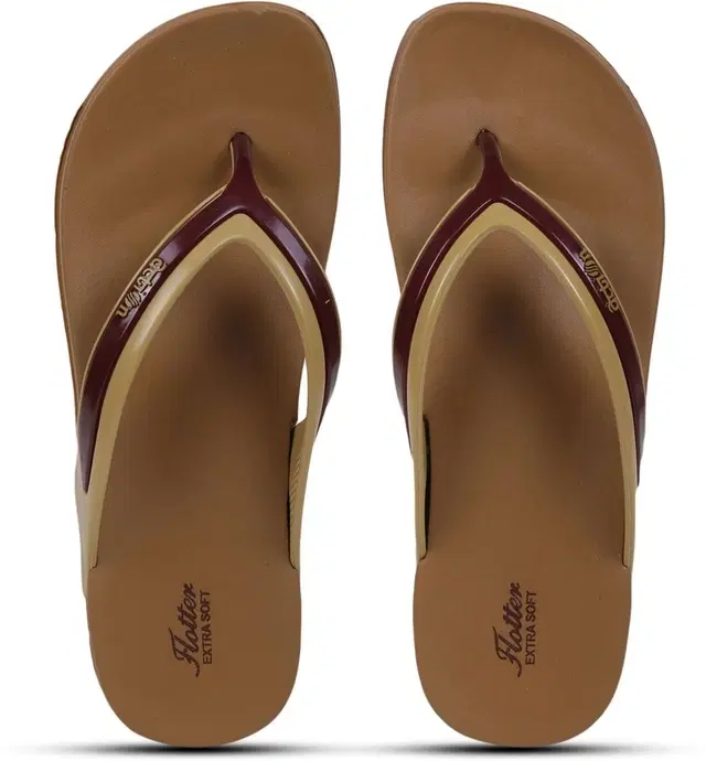 action Flip Flops for Men (Brown, 4)