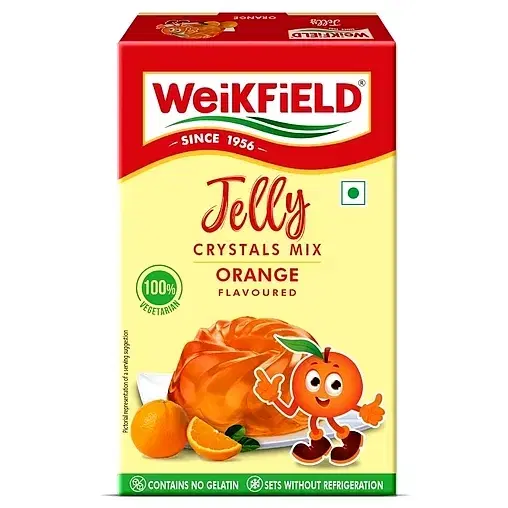 Weikfield Orange Flavoured Jelly Crystals Mix 90 g