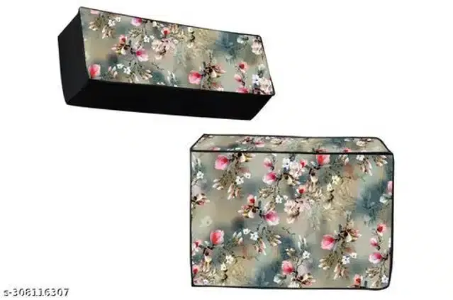 Split 1.5 Ton AC Cover for Indoor & Outdoor Unit, Multicolor, Set of 1