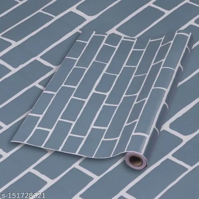 Bliss Vinyl Wallpaper for Home, Grey, 45x250 cm