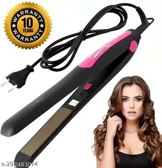 Plastic Hair Straightener, Black, 50 W
