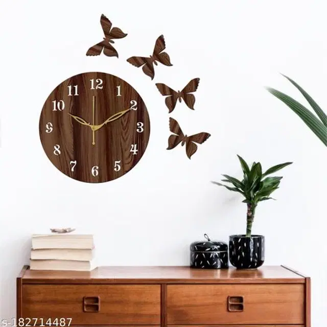 Wooden Wall Clock, Brown