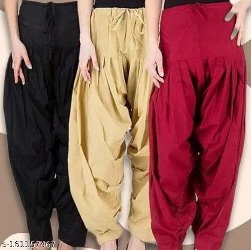 Salwar for Women, Pack of 3 (Black, 28)