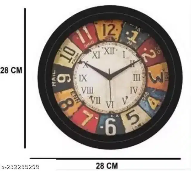 Analog Wall Clock, Black