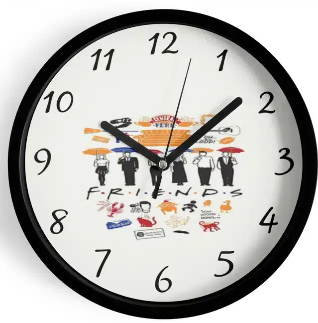 Analog Wall Clock for Home, Multicolor, 7 Inches