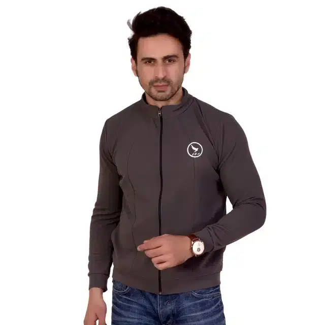 Men's Regular Jacket (Dark Grey, M) (EA-27)