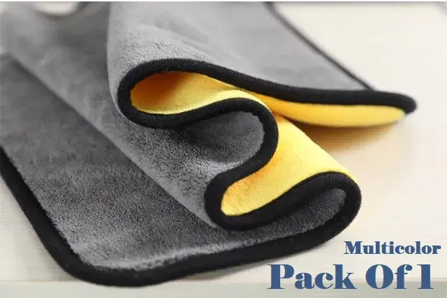 Microfiber Thick Lint & Streak-Free Multipurpose Cleaning Clothes, Multicolor, Pack of 1