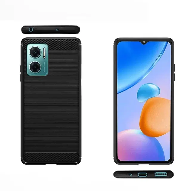 Silicone Mobile Back Cover for Mi Redmi 11Prime 5G (Black)