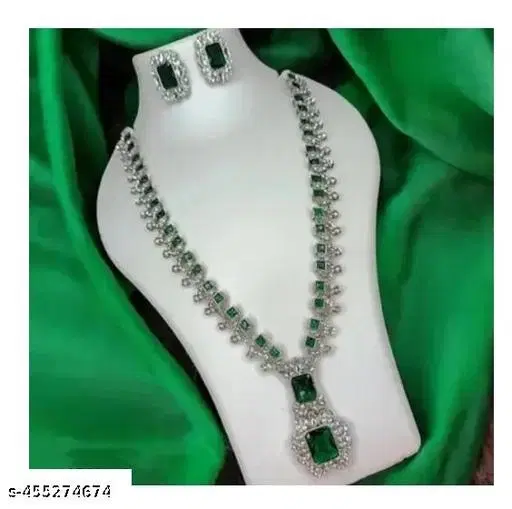 Nita Ambani Inspired Ad Stone jewellery set, green jewellery set