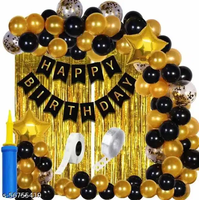 Birthday Party Decoration Kit, Multicolor, Set of 61