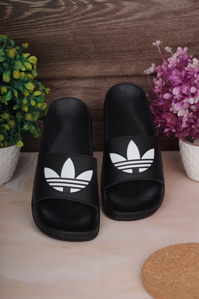 Casual Slides for Men (Black, 6)