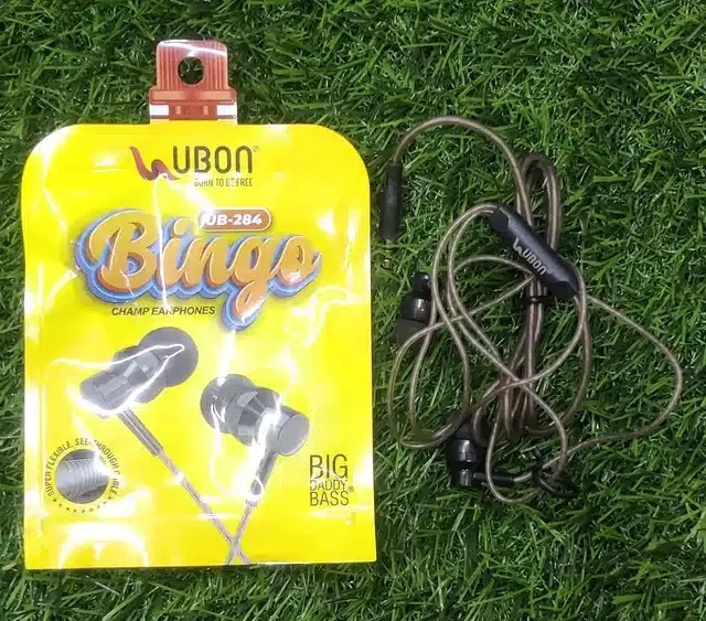 Ubon Ub-284 Wired Earphones, Brown
