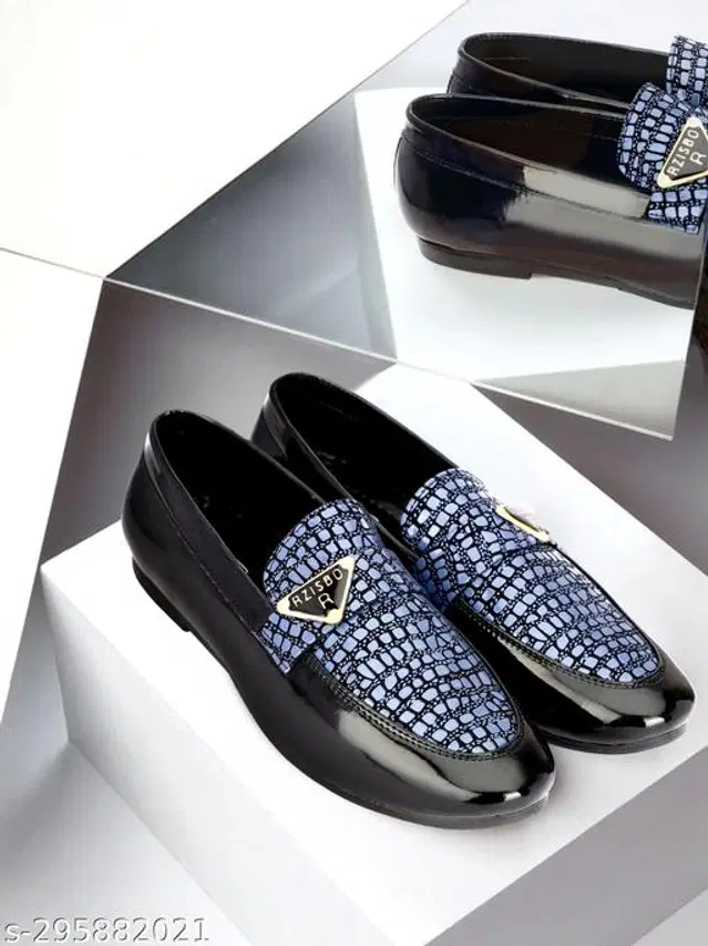 Loafers for Men (Blue & Black, 6)