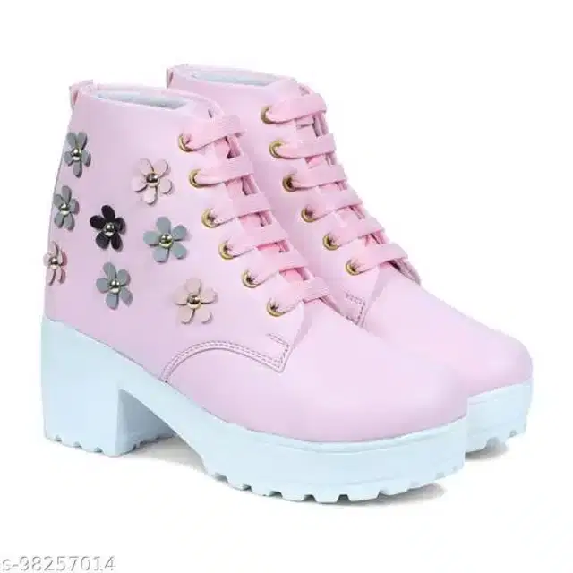 Boots for Women (Pink, 5)