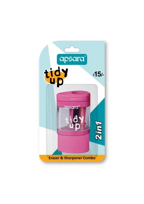 Apsara Tidy up Sharpener+ Eraser,  Blister Pack
