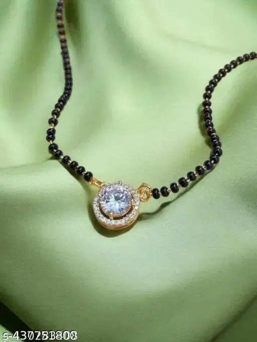 White Single Strand Mangalsutra for Women (Free Size)