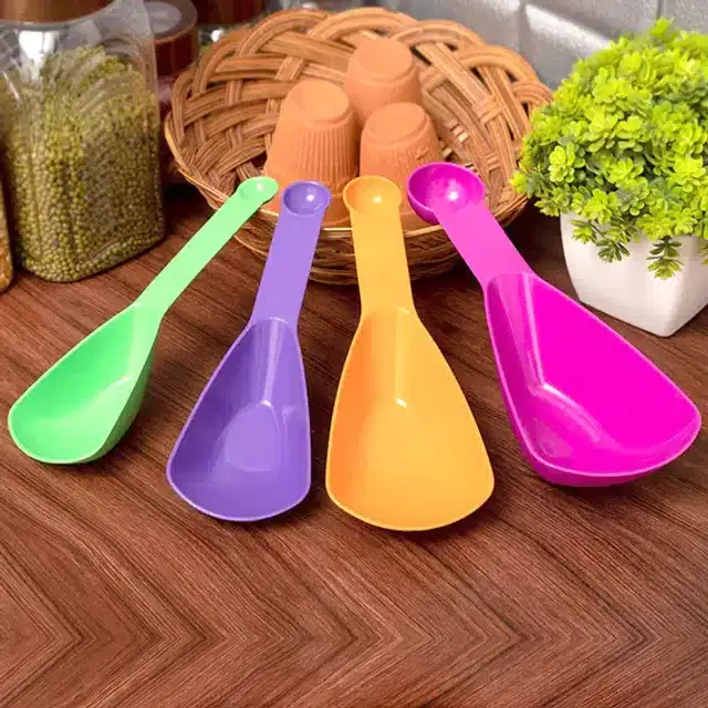 Pinak Plastic Double Side Measuring Cups and Spoons, Pack of 4, Assorted