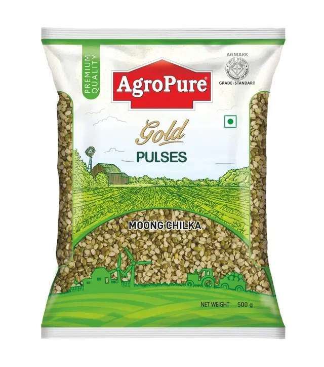 Agropure Gold Moong Chilka Dal 500 g