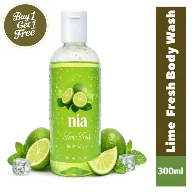 Nia Lime Fresh  Body Wash 2X300 ml (Buy 1 Get 1 Free)