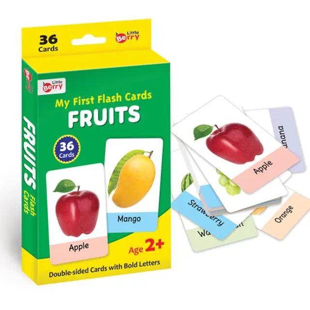 LITTLE BERRY My First Flash Cards - Fruits, 36 Cards
