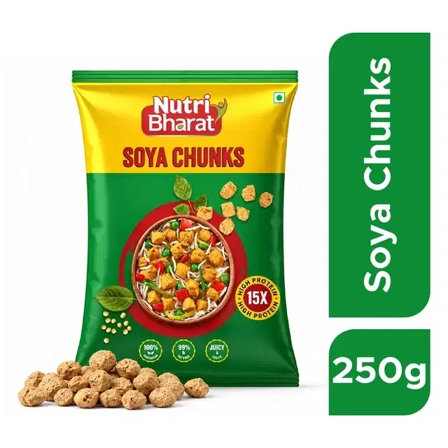 Nutri Bharat Soya Chunks 250 g