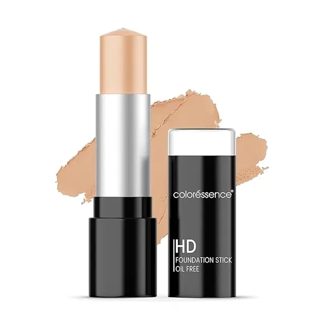 Coloressence HD Foundation Stick Spf-15 Full Coverage Waterproof Smudge Proof Rollon Panstick Foundation (Nude Beige) (14g) Pack Of 1
