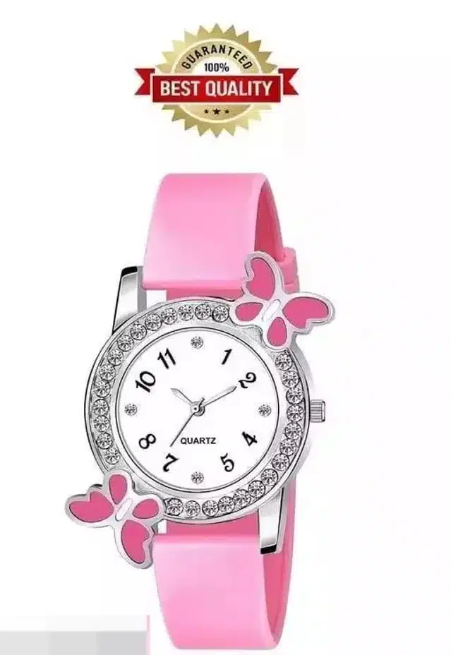 Analog Watch for Women & Girls (Pink)