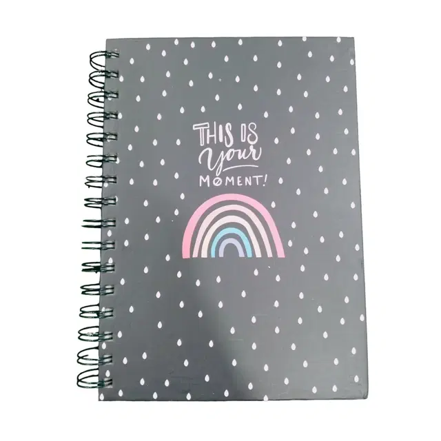 Printed Ruled Spiral Notebook, Multicolor