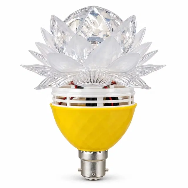 360° Rotatable Crystal Lotus Disco Led Bulb, Multicolor