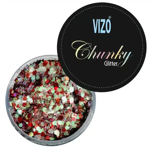 Vizo Chunky Eye Makeup Glitter Powder, Multicolor