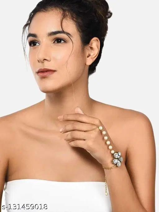 Alloy Bracelets for Women & Girls, White