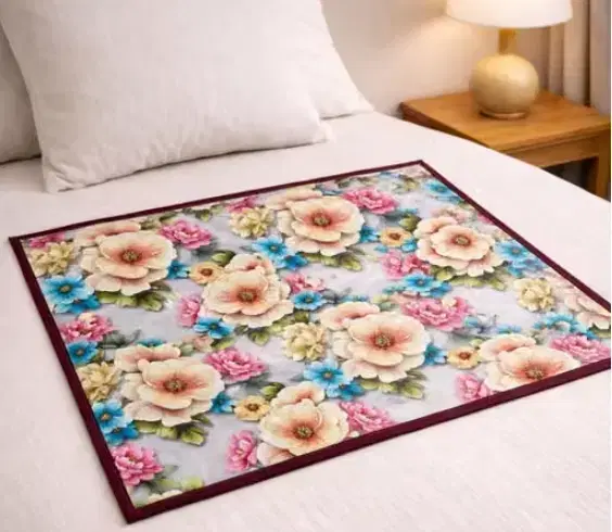 Premium Waterproof Bed Server/Food Mat Multicolor Floral
