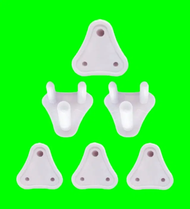 Child Safety Electric Socket Plug Guards, White, Pack of 6