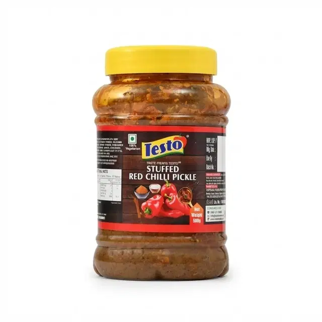 Testo Stuffed Red Chilli Pickle 400 g