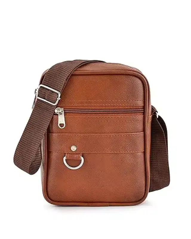 Sling Bag for Men & Women, Brown, L
