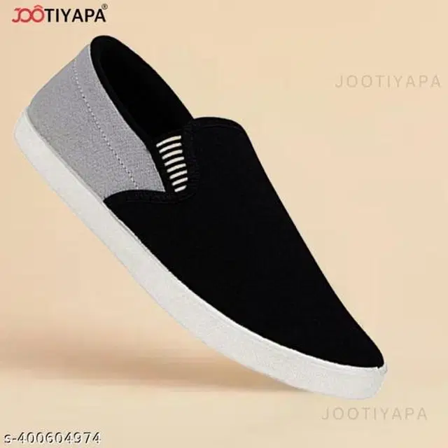 Loafers for Men (Grey & Black, 9)