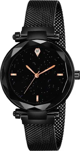 Casual Metal Analog Watch For Women (Black) (MP-29)