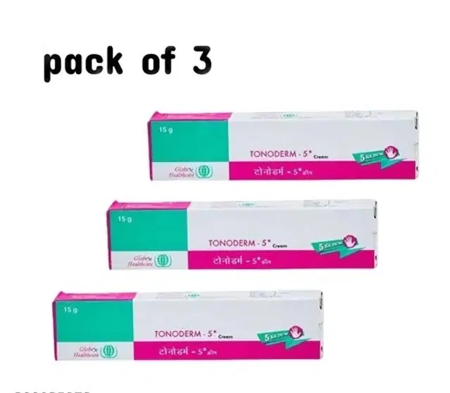 Tonoderm 5 Antifungal Cream, 15 g, Pack of 3