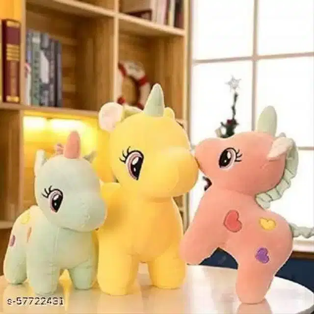 Stuffed Toys for Kids, Multicolor, Set of 3