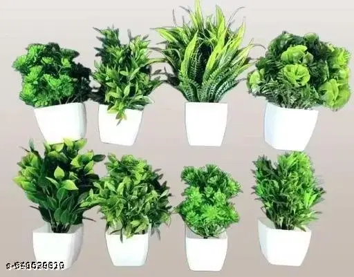 Plastic Artificial Flowers, Multioclor, Pack of 8