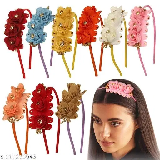 Hair Bands for Women, Pack of 12 (Multicolor)