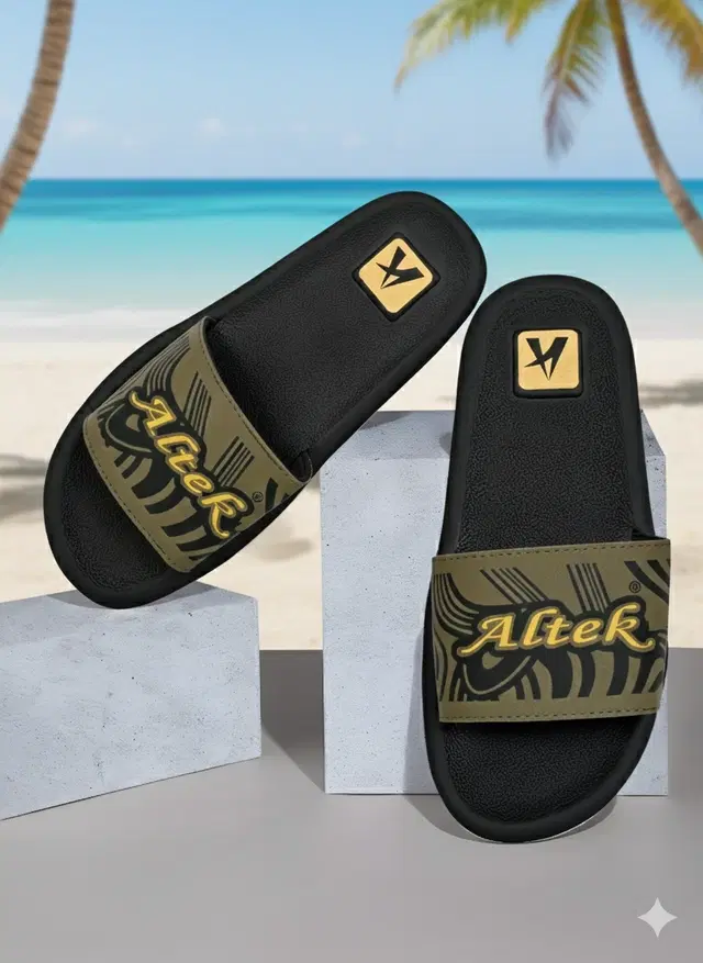 Sliders for Men, Olive (6)