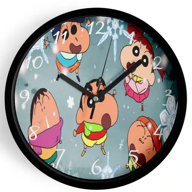 Shinchan Analog Wall Clock, Multicolor, 7 Inches
