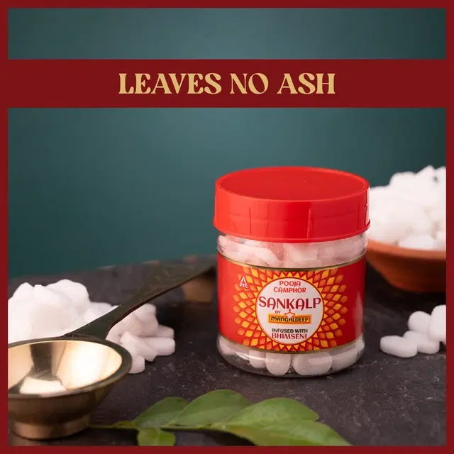 Mangaldeep Sankalph Pooja Camphor - Infused With Bhimseni, 50 g