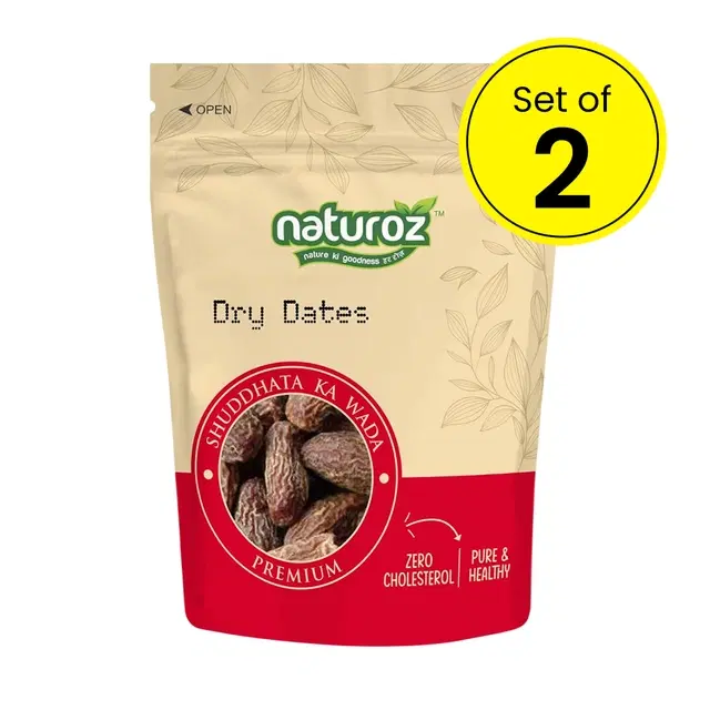 Naturoz Dry Dates (Chhuhara Brown) 2X250 g ( Set of 2)
