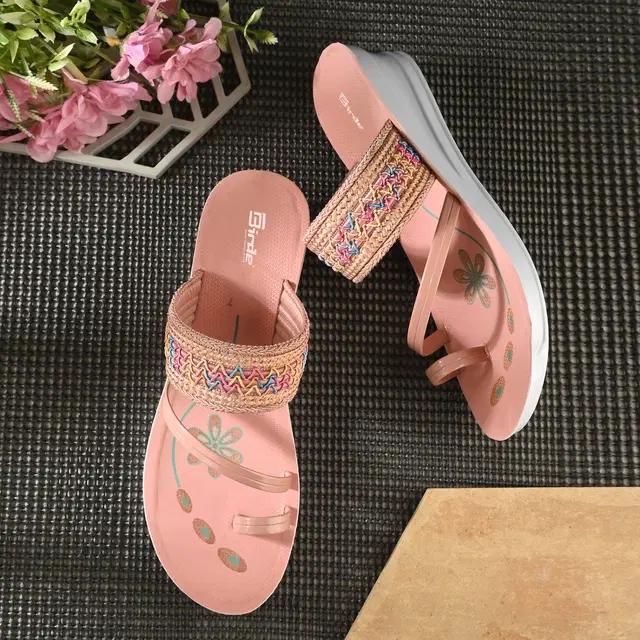 Sandals for Women (Peach, 5)