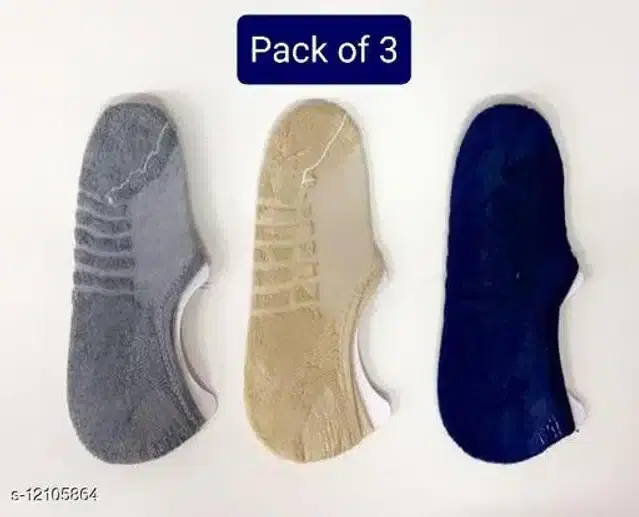 Cotton Blend Socks for Men, Pack of 3 (Multicolor)