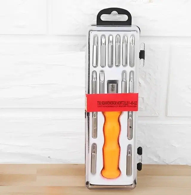 Stainless Steel 15 in 1 Screwdriver Tool Kit, Multicolor, Set of 1